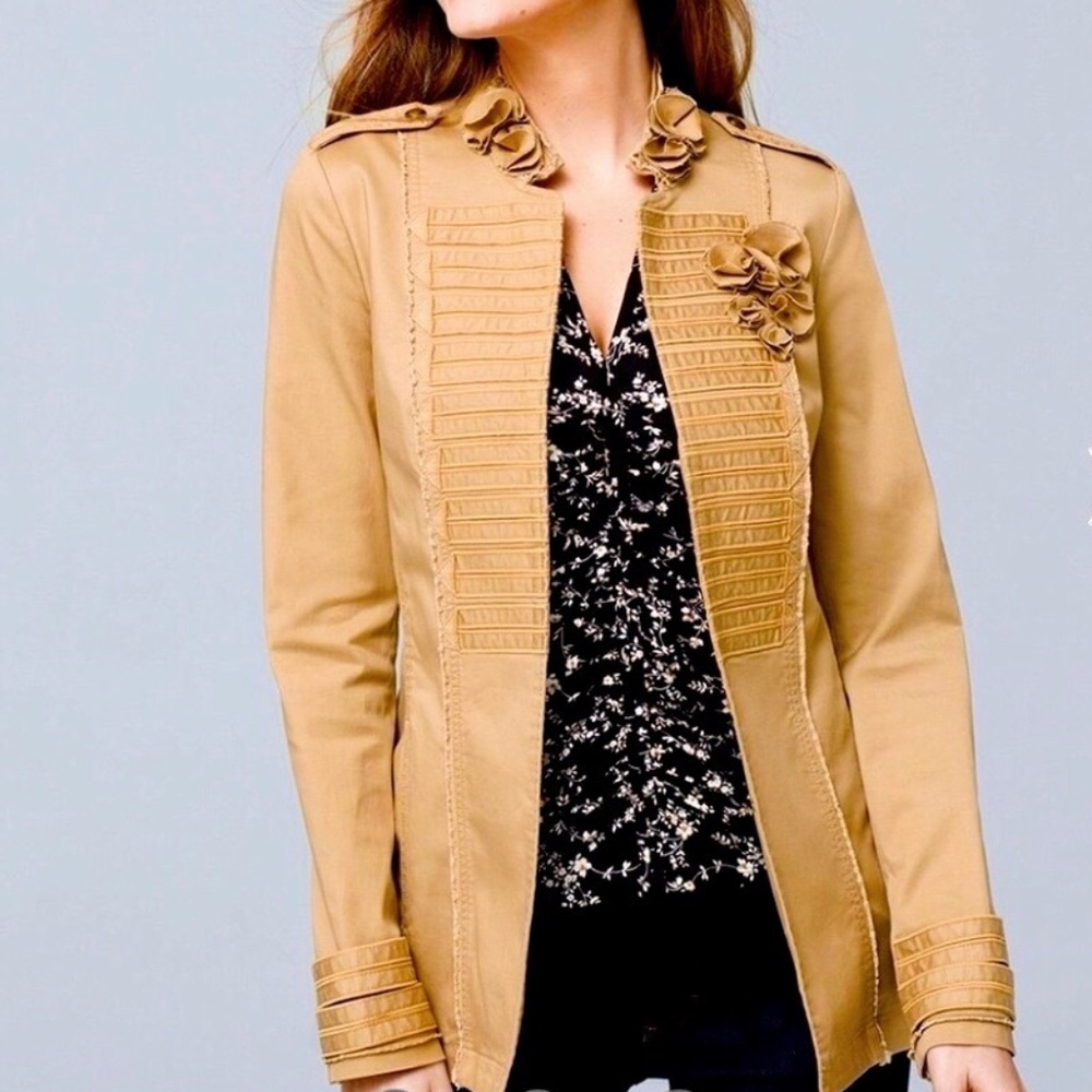 WHBM Prairie Field Jacket in Khaki sz 6